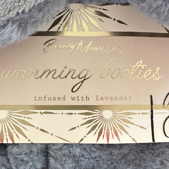 New Warming Slipper Boots Lavender Infused One Sz Fits Most Gray Color - Picture 2 of 4